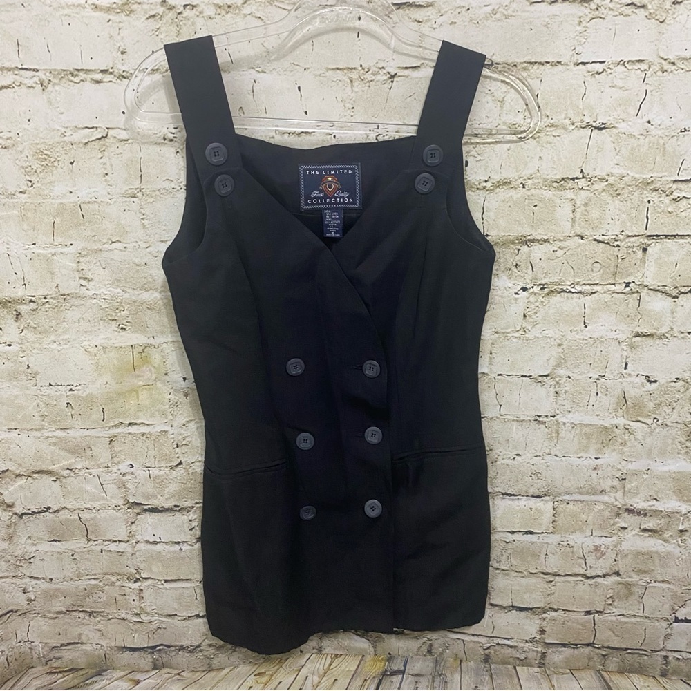 The Limited Collection Black Linen Blend Double Breasted Jumpsuit Dress